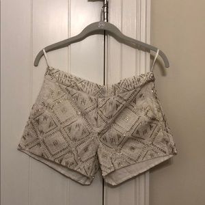 NWT! Parker Shorts - White with Beading Throughout